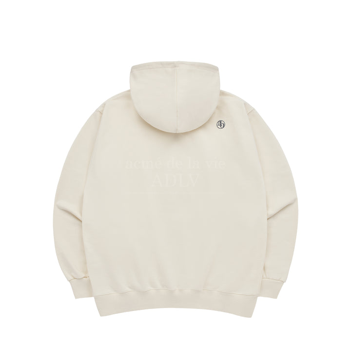 ADLV CIRCLE SYMBOL RIVET HOODIE CREAM