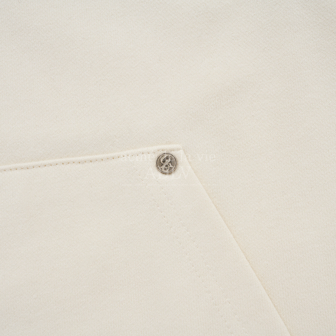 ADLV CIRCLE SYMBOL RIVET HOODIE CREAM