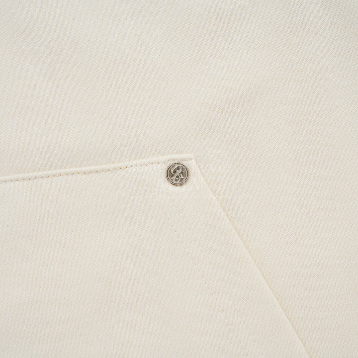 ADLV CIRCLE SYMBOL RIVET HOODIE CREAM