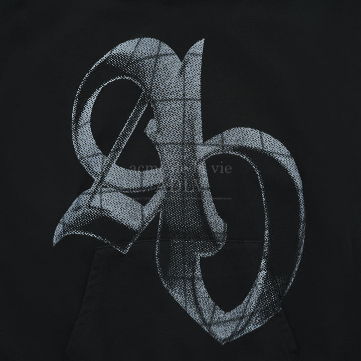 ADLV HALFTONE SYMBOL PRINTING HOODIE BLACK