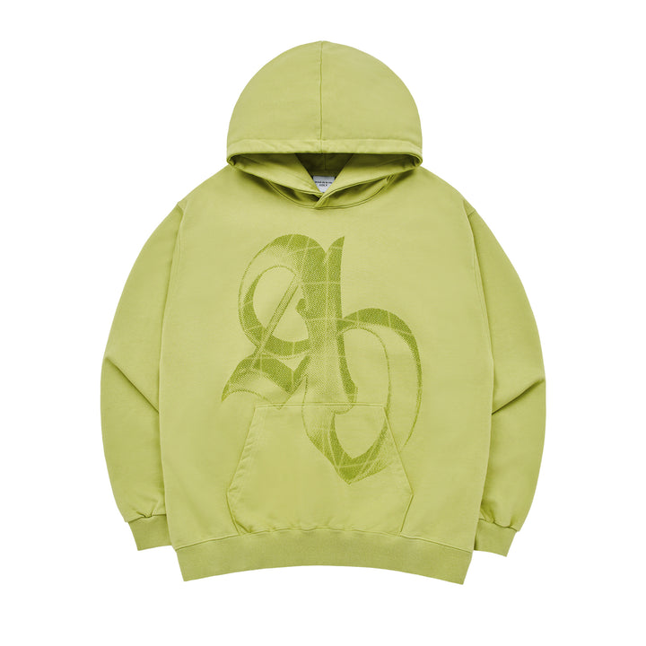 ADLV HALFTONE SYMBOL PRINTING HOODIE LIME