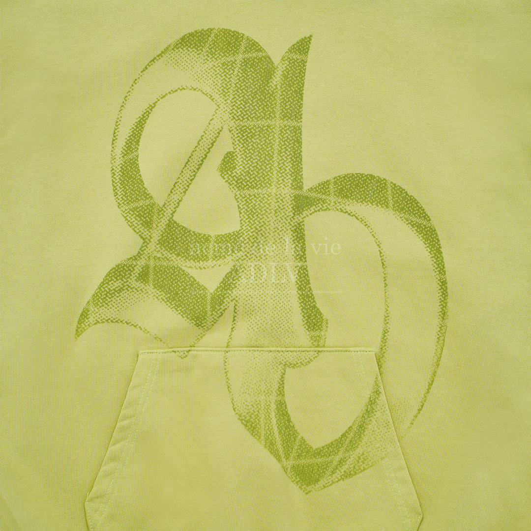 ADLV HALFTONE SYMBOL PRINTING HOODIE LIME