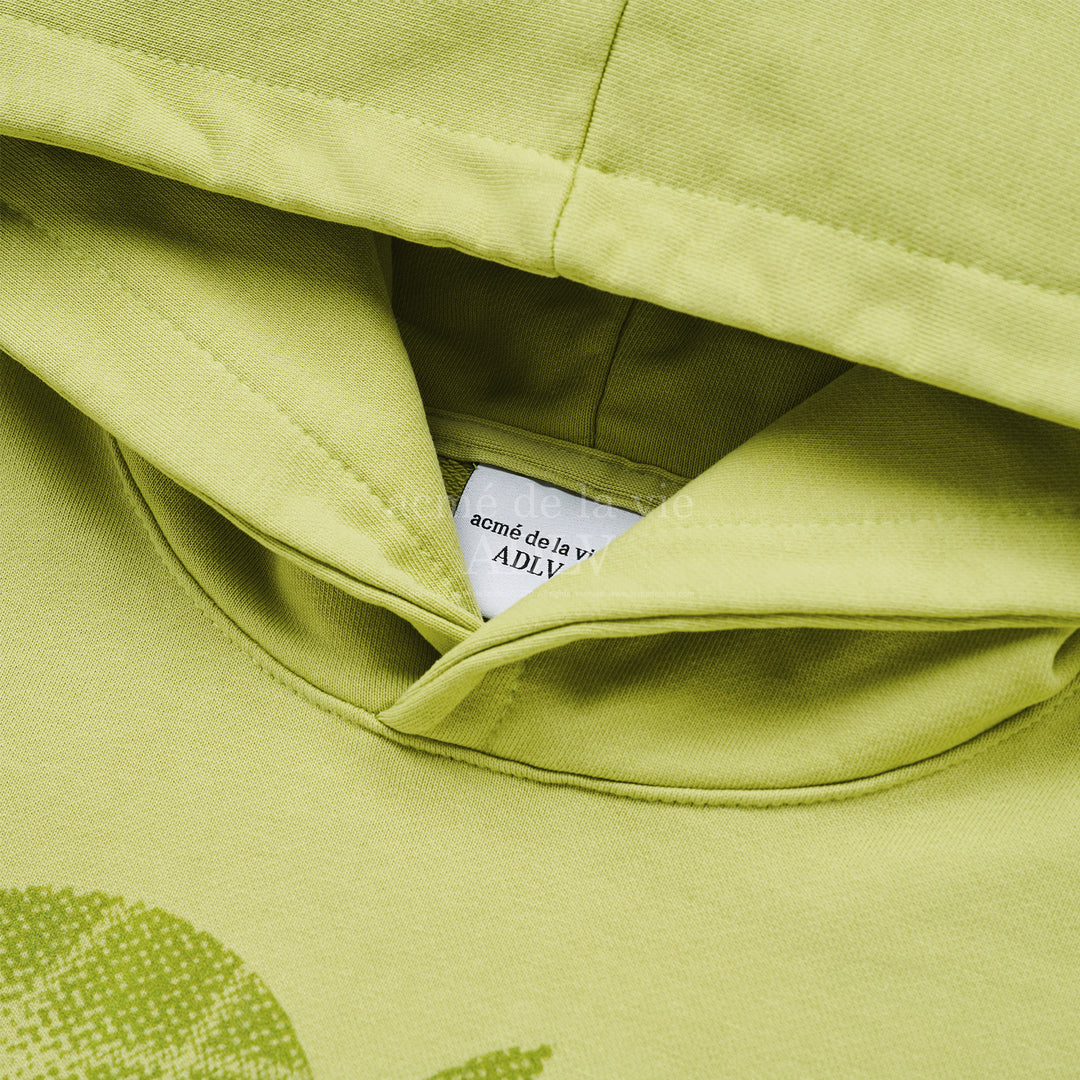 ADLV HALFTONE SYMBOL PRINTING HOODIE LIME