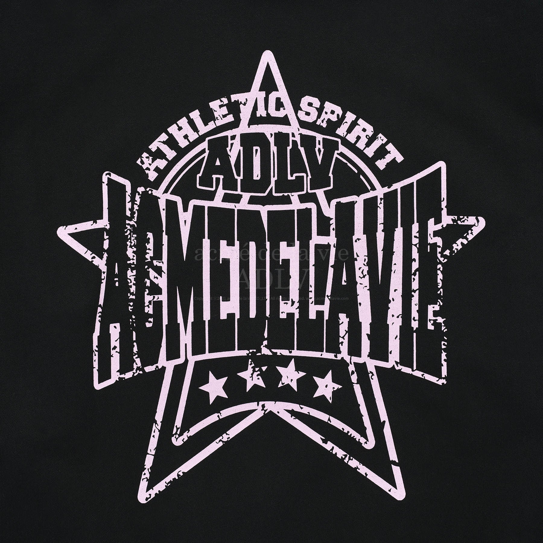 ADLV PREPPY LOGO CRACK PRINTING HOODIE BLACK – ADLV Malaysia