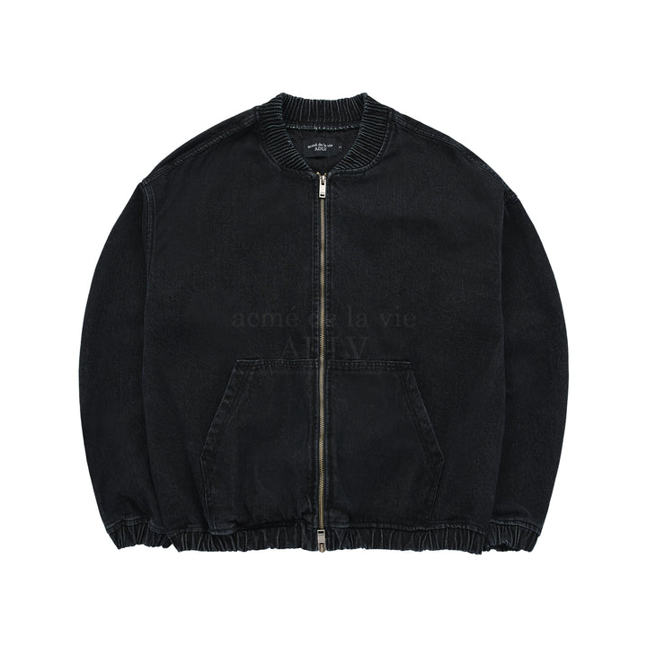 ADLV MA-1 BLOUSON DENIM JACKET BLACK