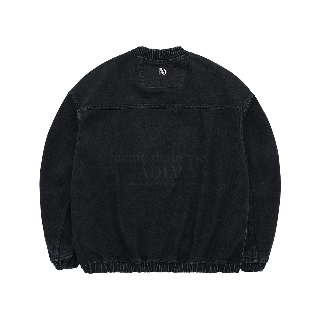 ADLV MA-1 BLOUSON DENIM JACKET BLACK