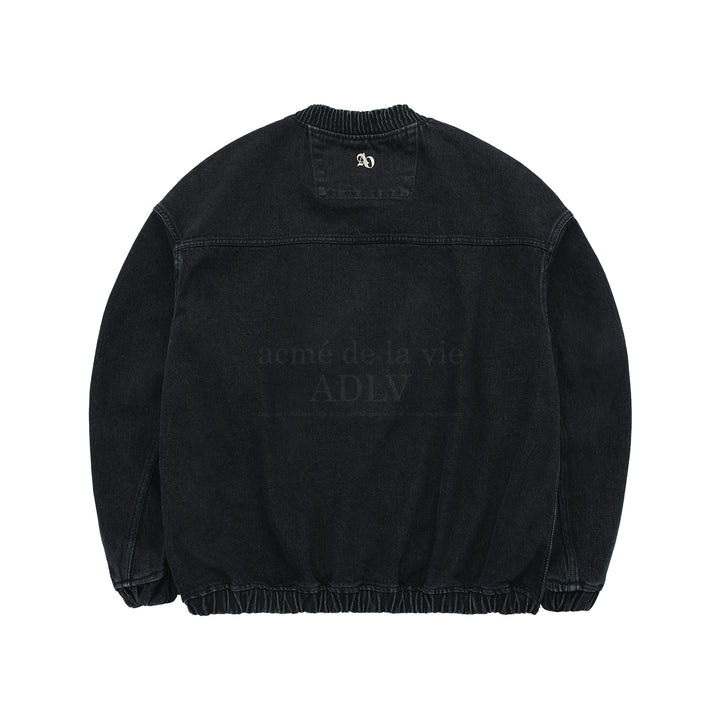 ADLV MA-1 BLOUSON DENIM JACKET BLACK