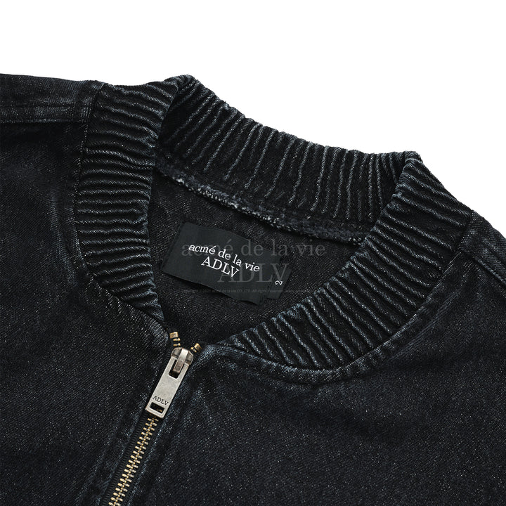 ADLV MA-1 BLOUSON DENIM JACKET BLACK