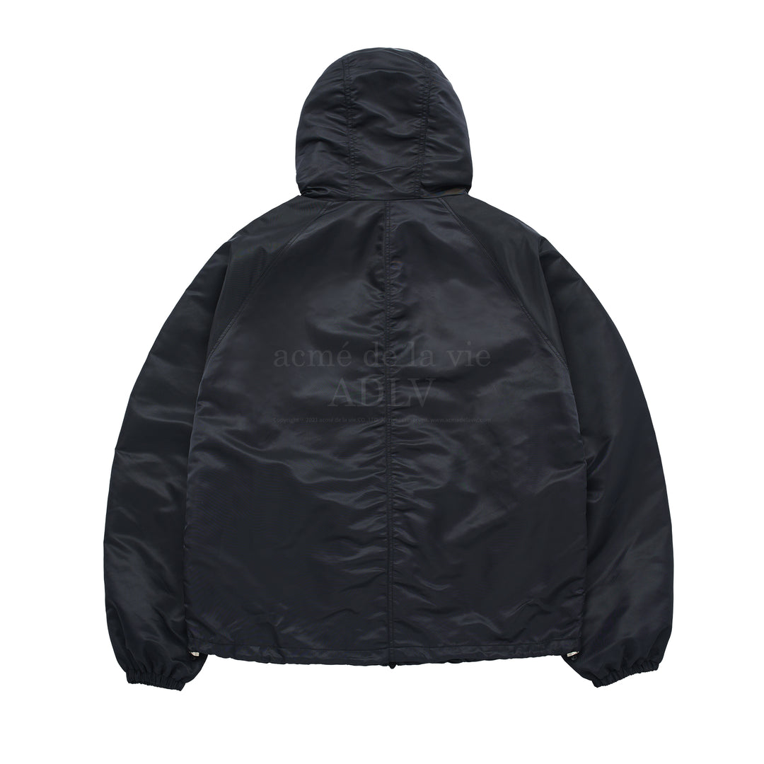 ADLV SYMBOL PUCKERING WINDBREAKER JACKET BLACK