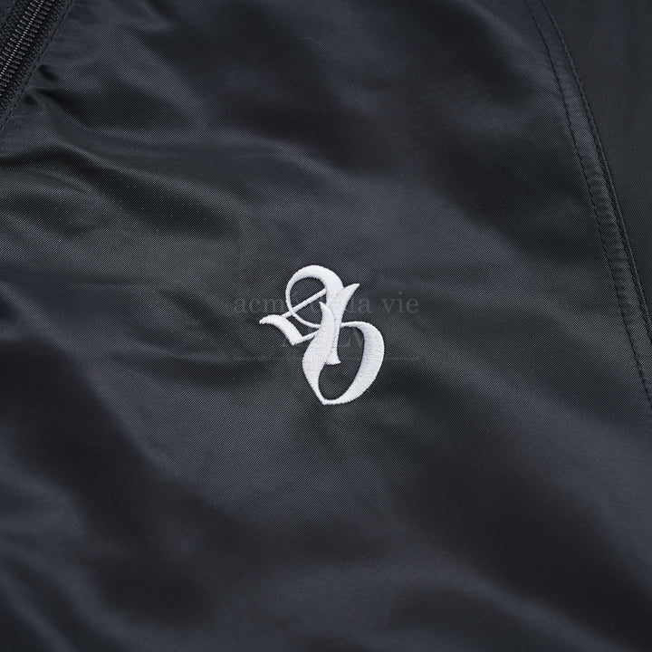 ADLV SYMBOL PUCKERING WINDBREAKER JACKET BLACK