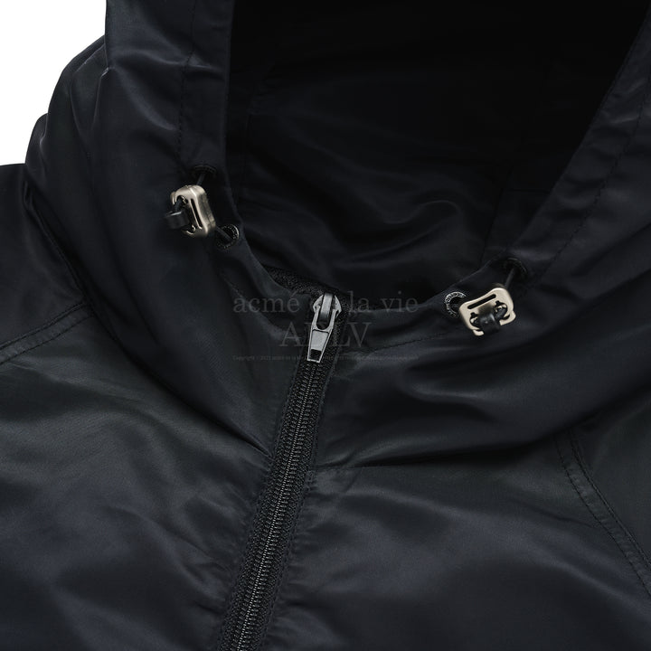 ADLV SYMBOL PUCKERING WINDBREAKER JACKET BLACK