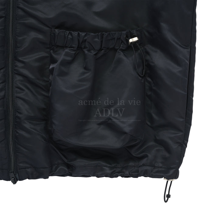 ADLV SYMBOL PUCKERING WINDBREAKER JACKET BLACK