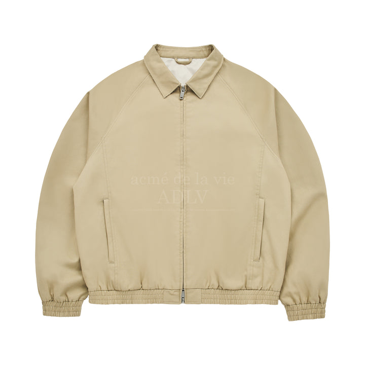 ADLV SYMBOL LOGO RIVET COTTON BLOUSON JACKET BEIGE