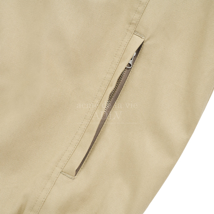 ADLV SYMBOL LOGO RIVET COTTON BLOUSON JACKET BEIGE