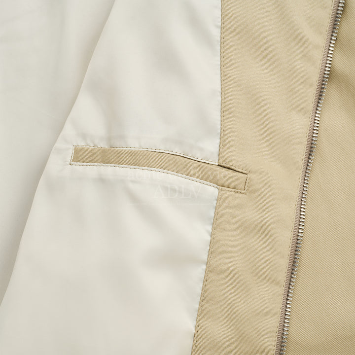 ADLV SYMBOL LOGO RIVET COTTON BLOUSON JACKET BEIGE