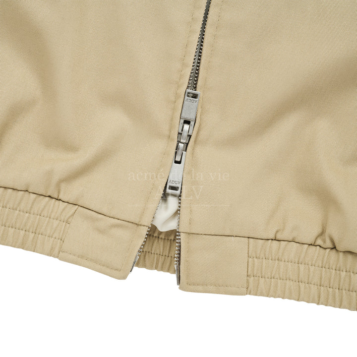 ADLV SYMBOL LOGO RIVET COTTON BLOUSON JACKET BEIGE