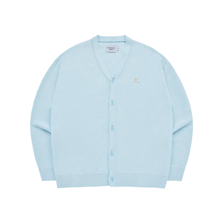 ADLV SYMBOL LOGO RIVET TERRY CARDIGAN SKY BLUE