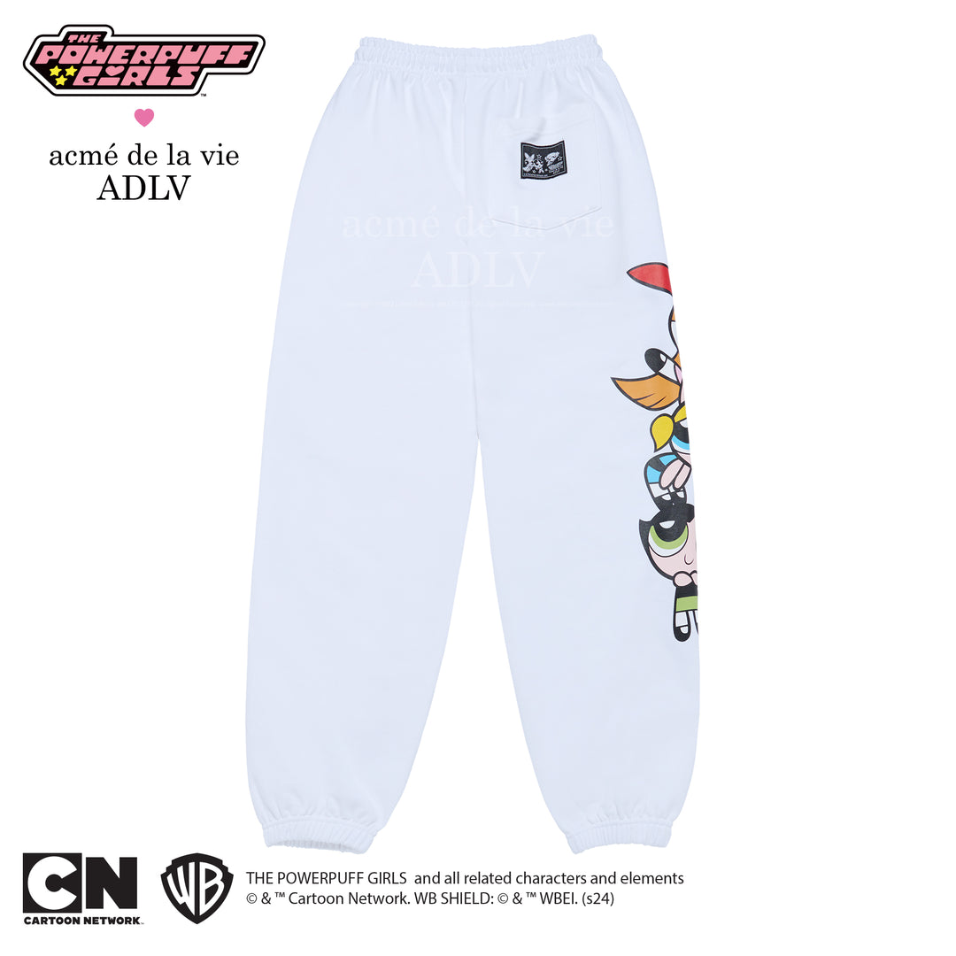 ADLV x THE POWERPUFF GIRLS BIG PRINTING ARTWORK PANTS WHITE