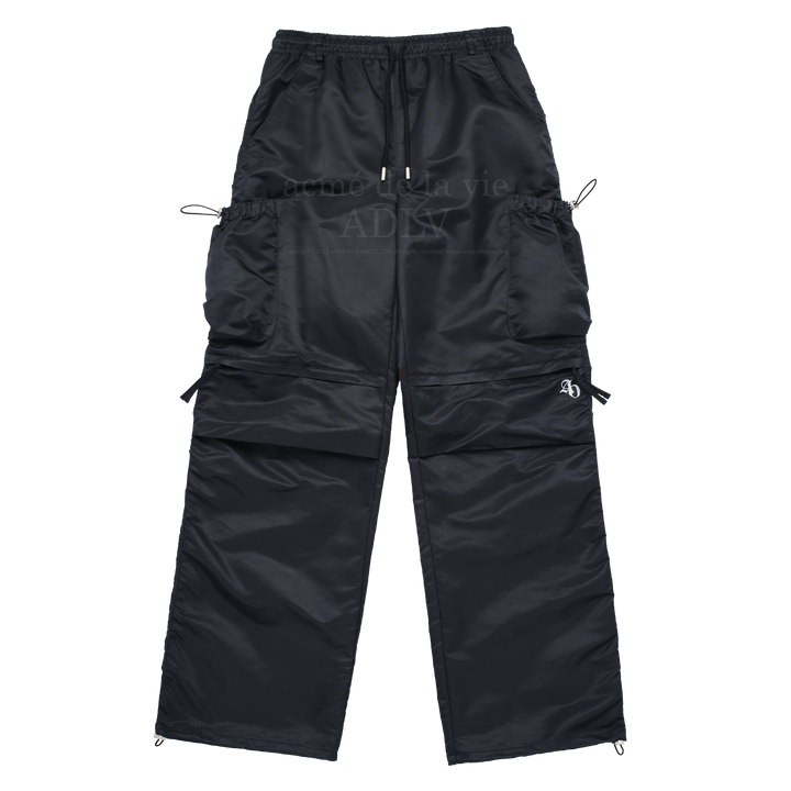 ADLV SIDE PUCKERING POCKET PANTS BLACK