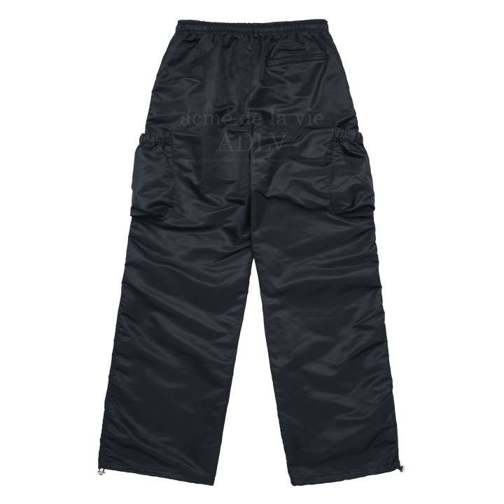 ADLV SIDE PUCKERING POCKET PANTS BLACK