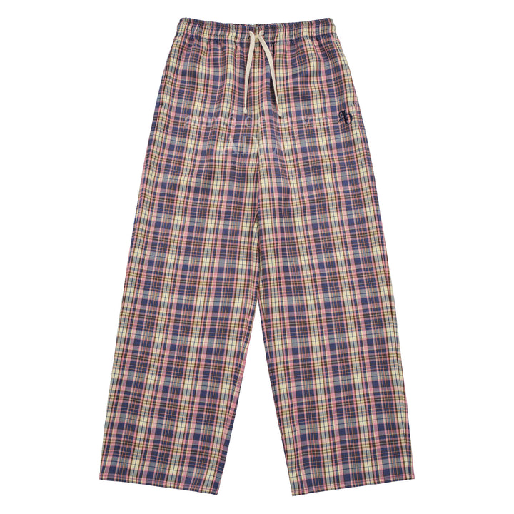 ADLV TARTAN CHECK WIDE LONG PANTS PINK