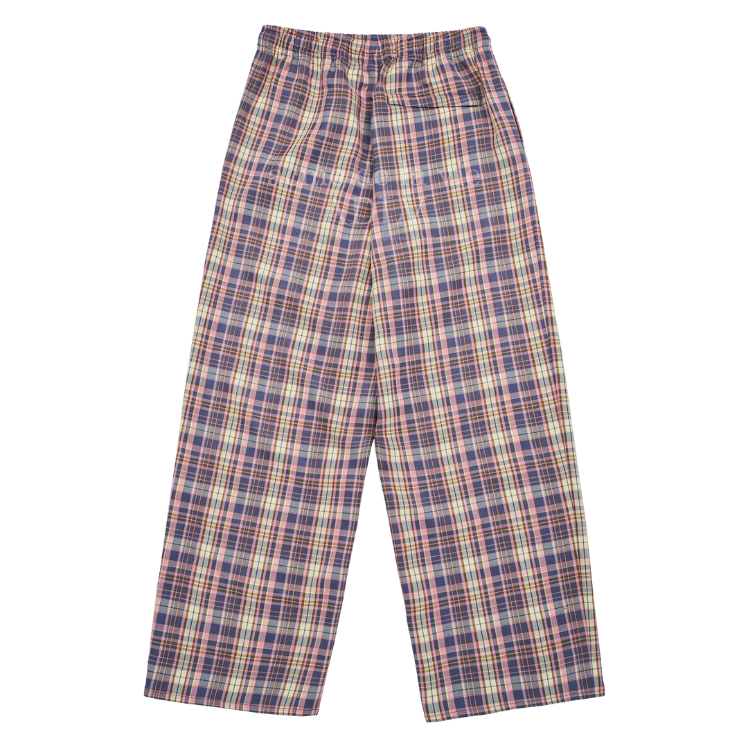 ADLV TARTAN CHECK WIDE LONG PANTS PINK