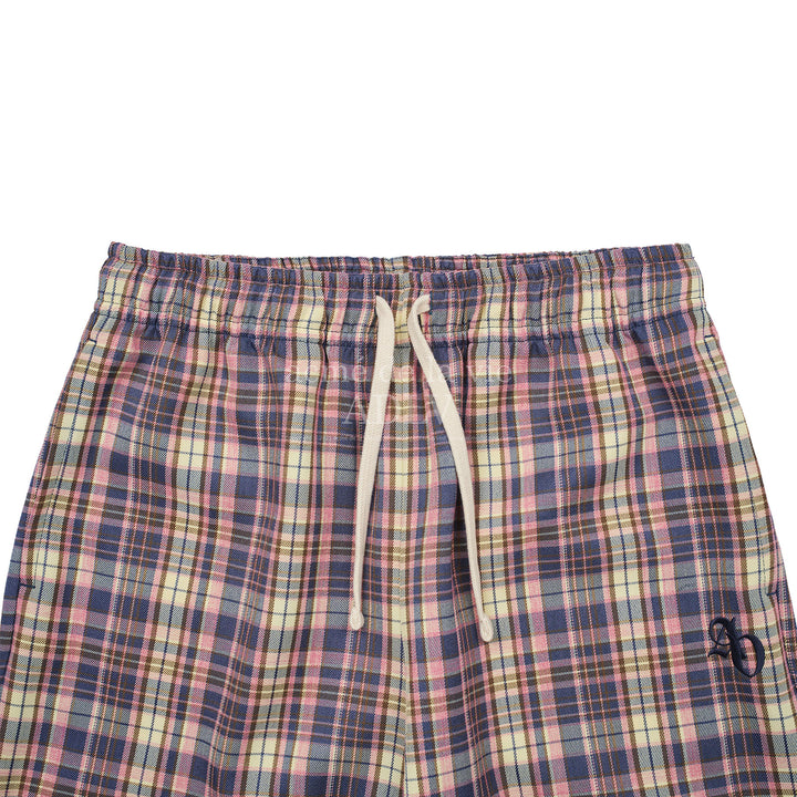 ADLV TARTAN CHECK WIDE LONG PANTS PINK