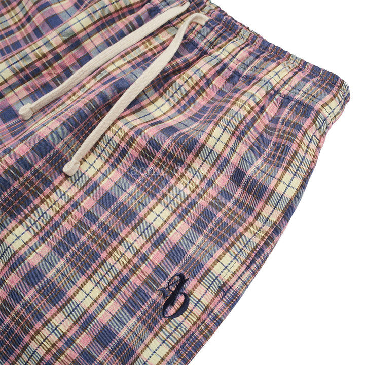 ADLV TARTAN CHECK WIDE LONG PANTS PINK