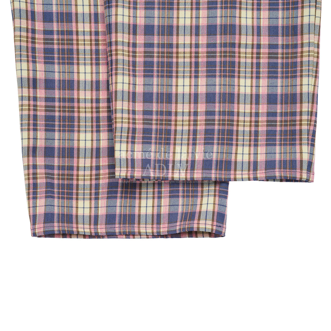 ADLV TARTAN CHECK WIDE LONG PANTS PINK