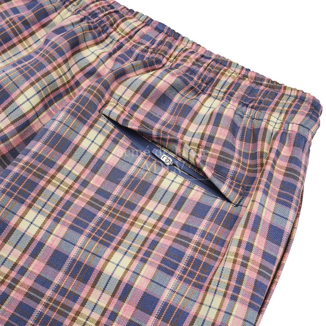 ADLV TARTAN CHECK WIDE LONG PANTS PINK