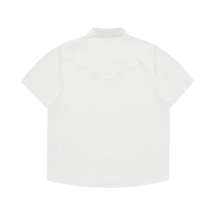 ADLV SYMBOL LOGO SATIN SHORT SLEEVE SHIRT