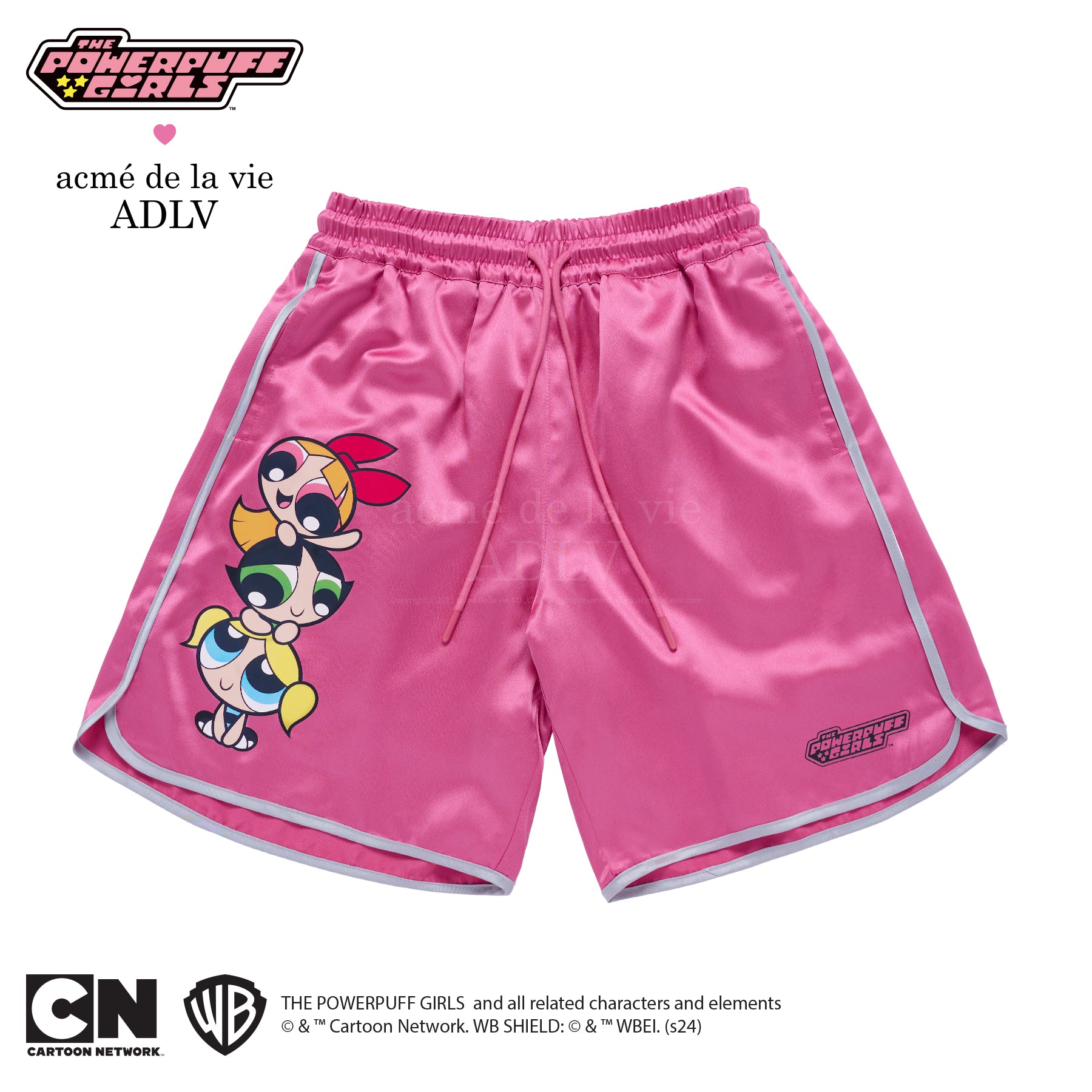 【acme de la vie x PPG】artwork boxing short pants ADLV x THE POWERPUFF GIRLS ARTWORK BOXING SHORTS PINK – ADLV