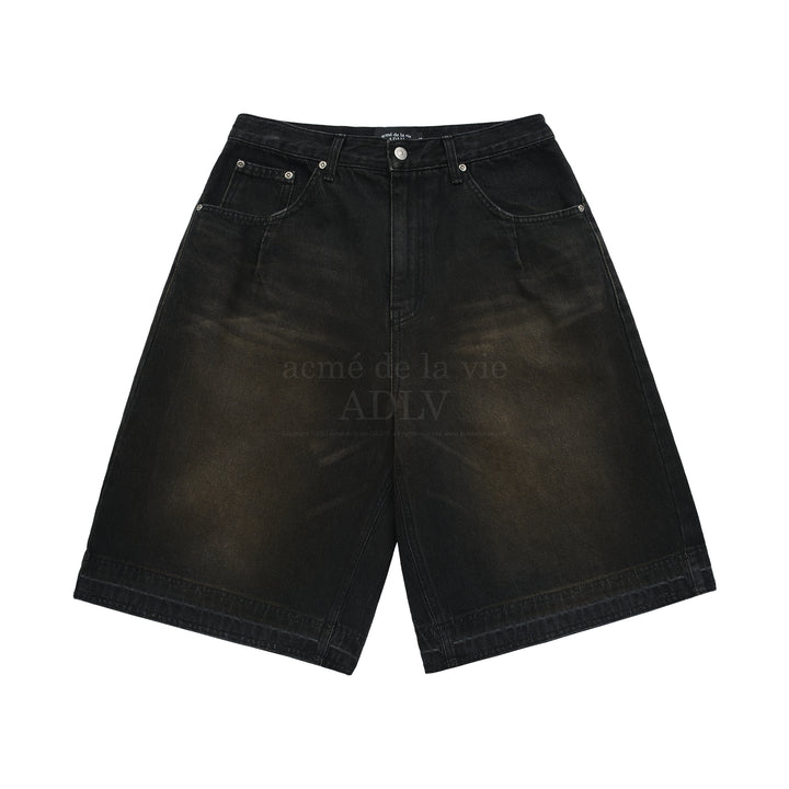 ADLV BRUSH WASHING BERMUDA DENIM SHORT PANTS