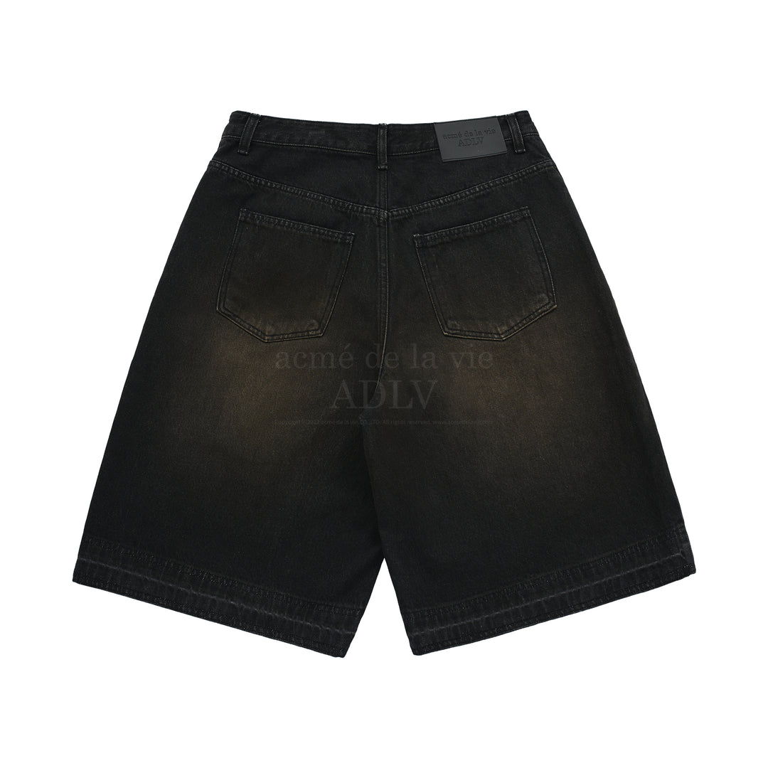 ADLV BRUSH WASHING BERMUDA DENIM SHORT PANTS