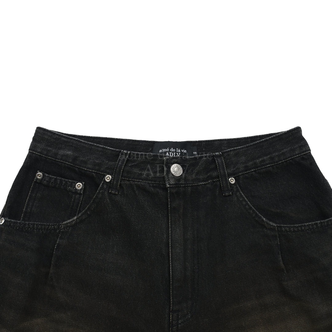 ADLV BRUSH WASHING BERMUDA DENIM SHORT PANTS