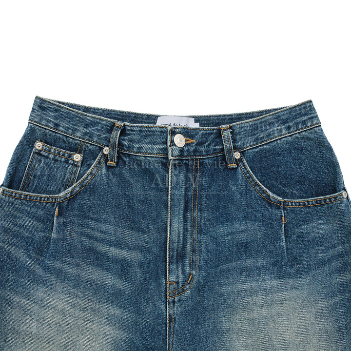 ADLV BRUSH WASHING BERMUDA DENIM SHORT PANTS