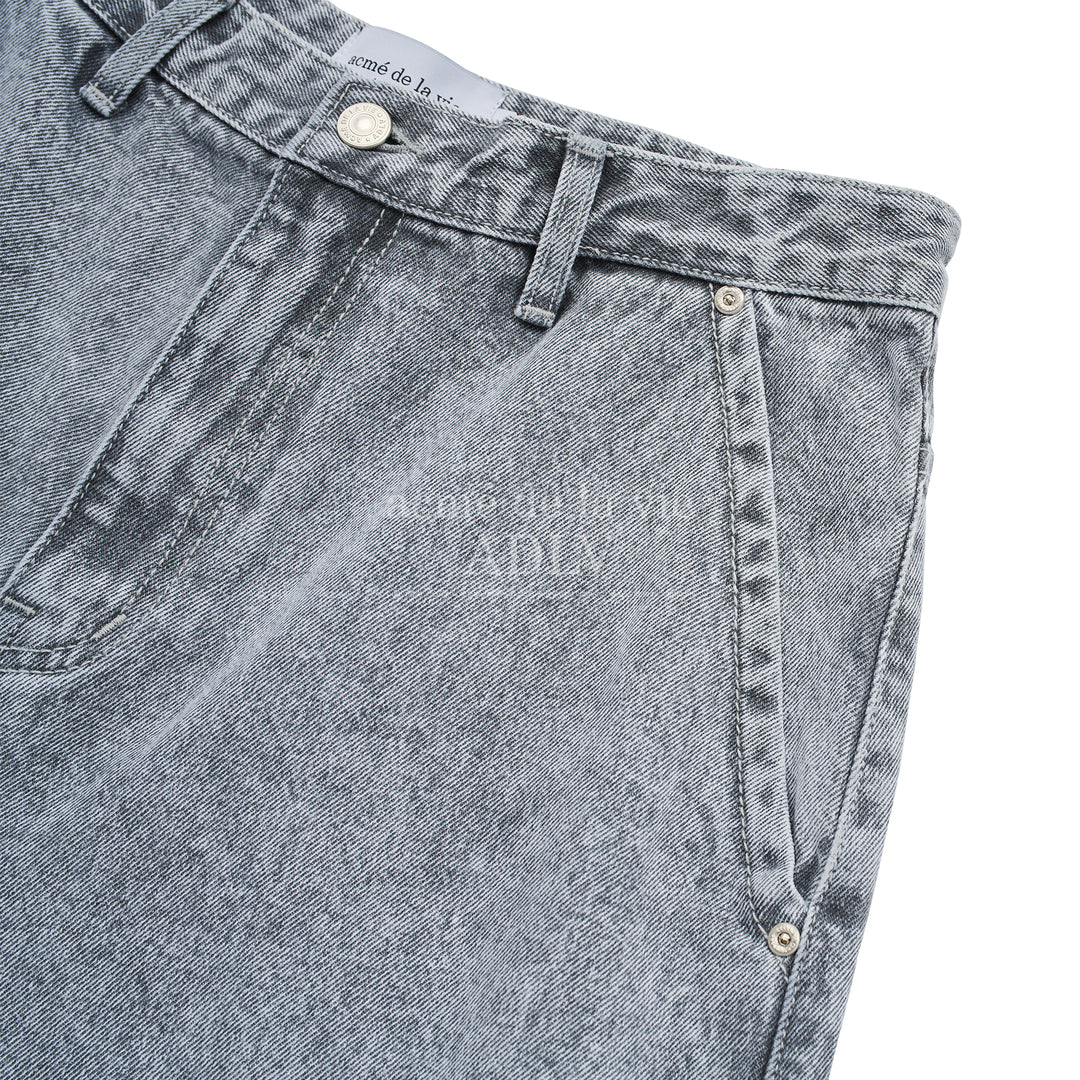 ADLV DOUBLE POCKET DENIM SHORT PANTS GREY