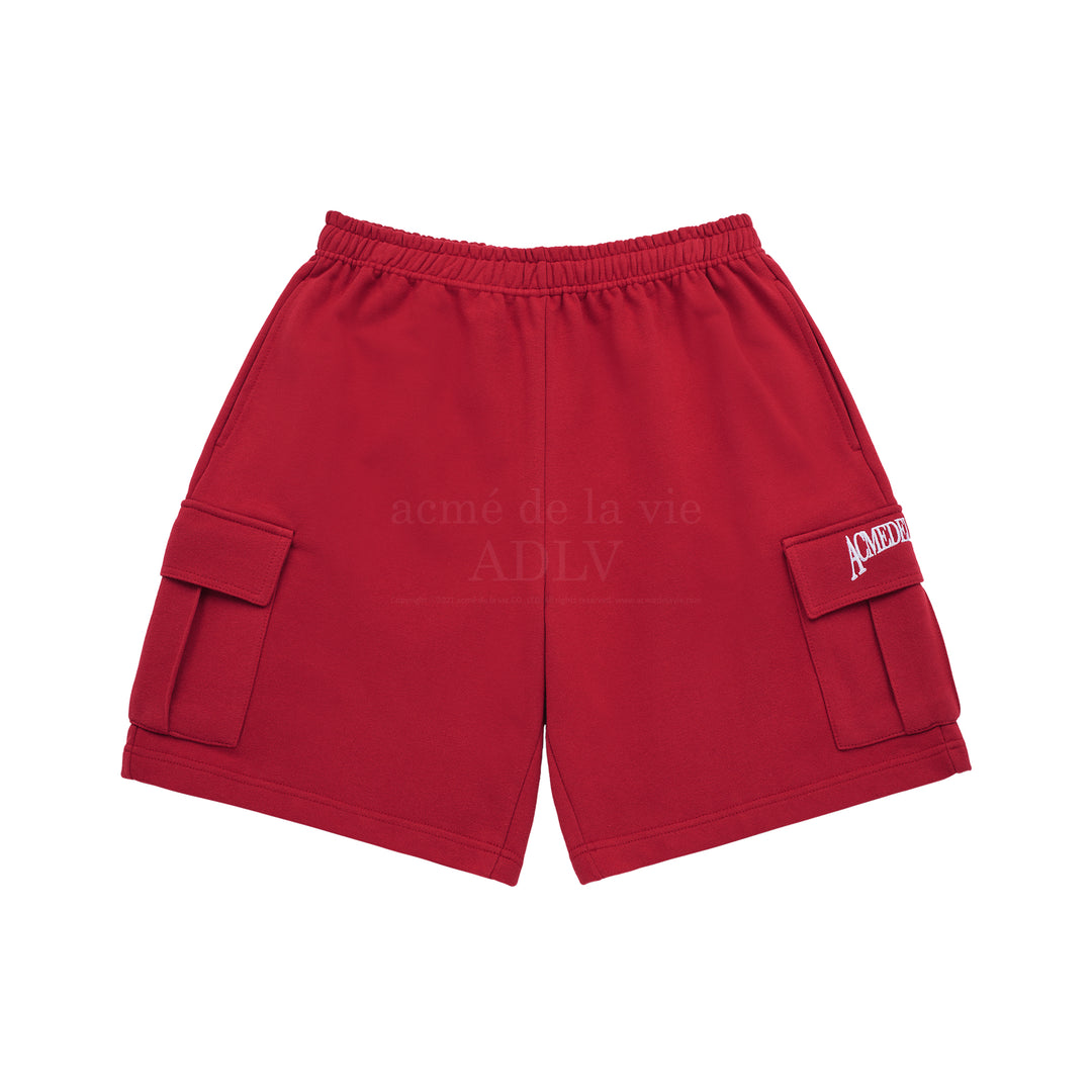 Red Cargo Short Pants