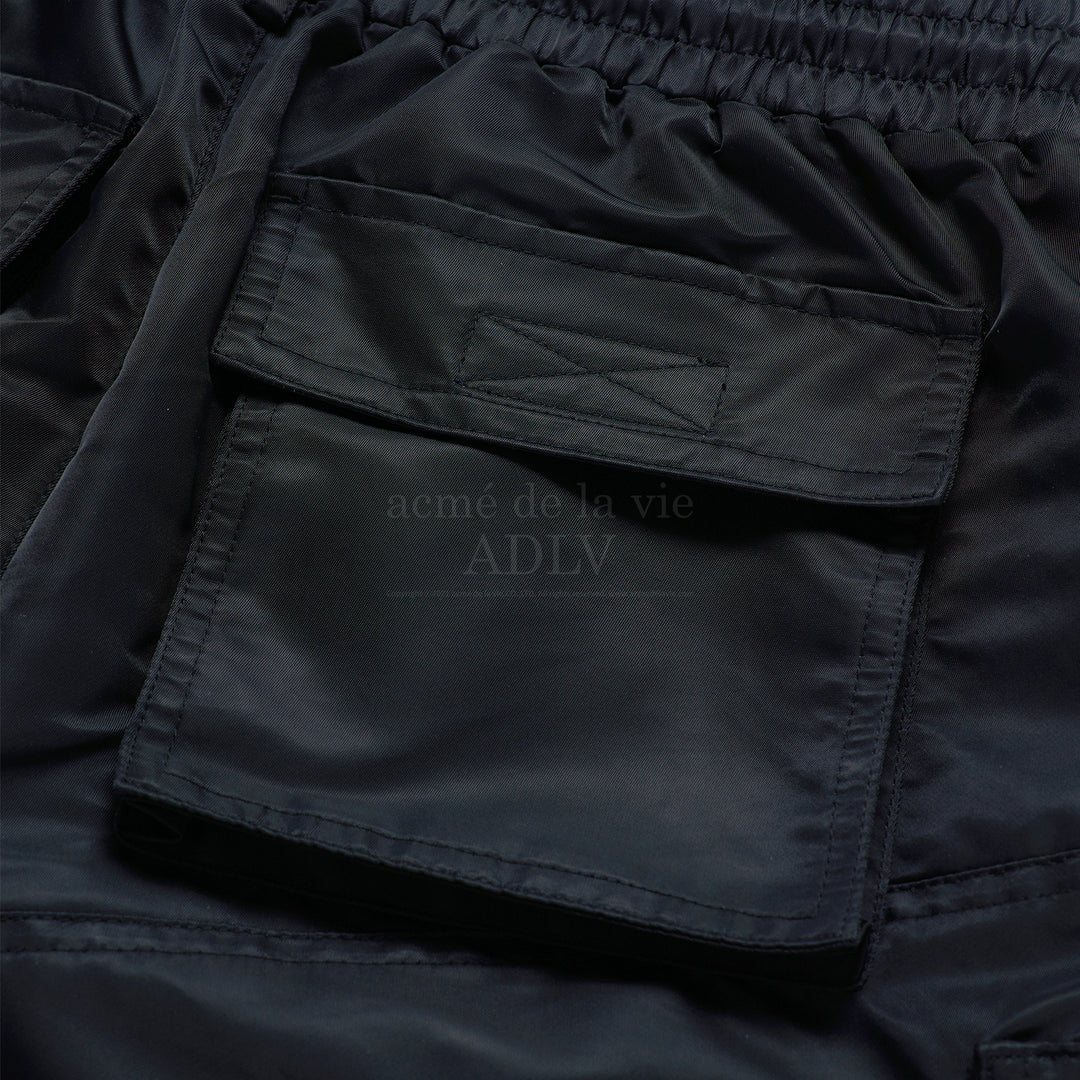 ADLV NYLON BIG POCKET SHORT PANTS BLACK