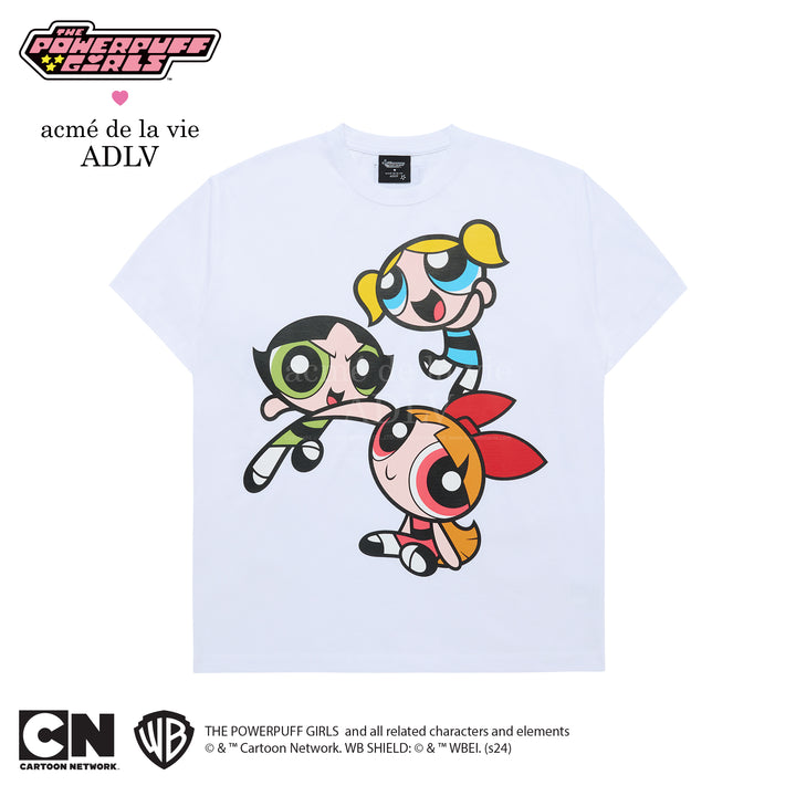 ADLV x THE POWERPUFF GIRLS BIG PRINTING ARTWORK T-SHIRT WHITE