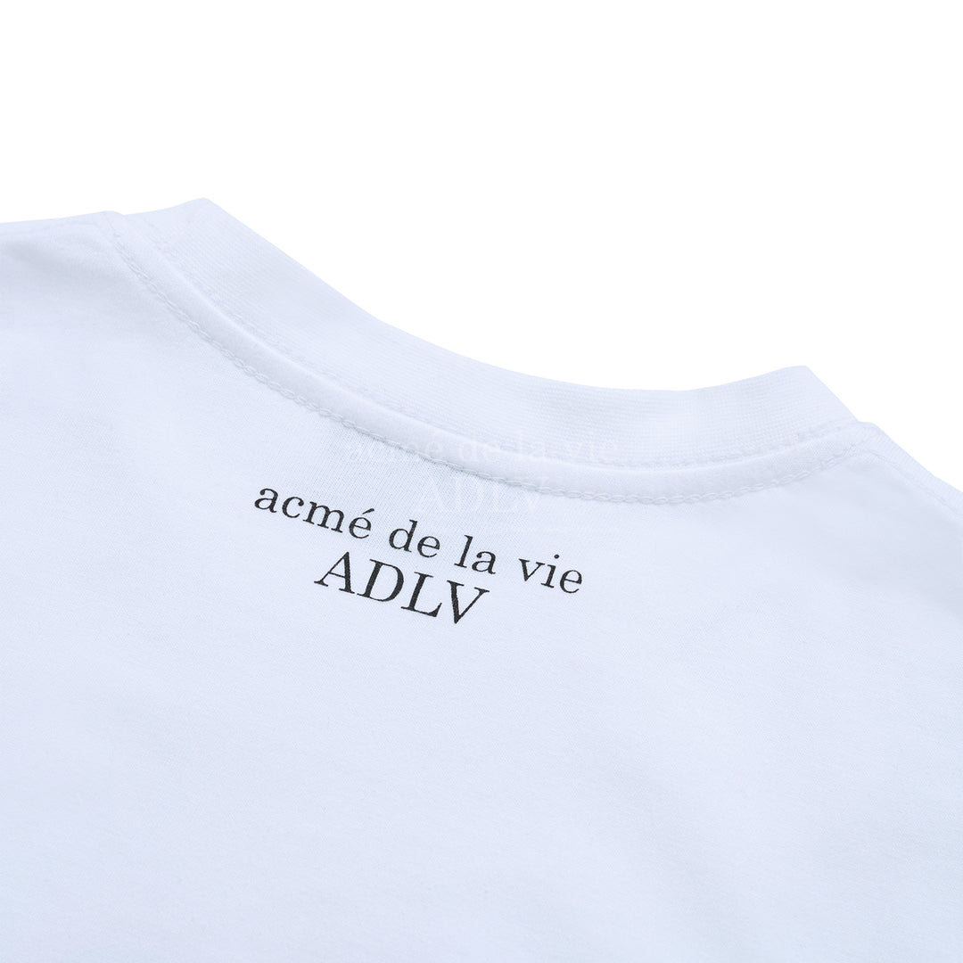 ADLV x THE POWERPUFF GIRLS GRADIENT CURLY LOGO CROP T-SHIRT WHITE