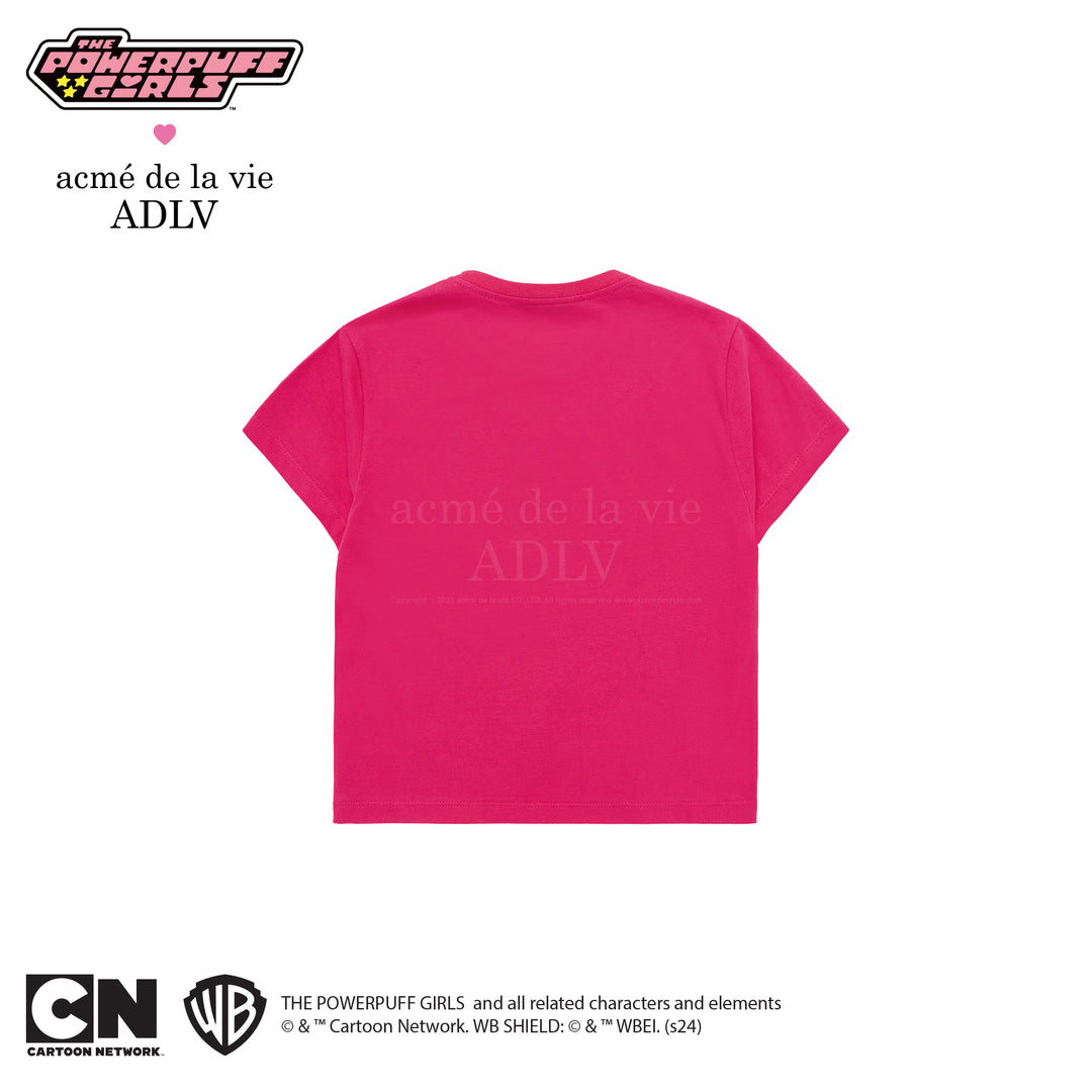 ADLV x THE POWERPUFF GIRLS LOGO CROP T-SHIRT PINK