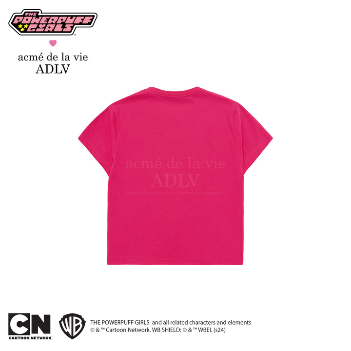 ADLV x THE POWERPUFF GIRLS LOGO CROP T-SHIRT PINK