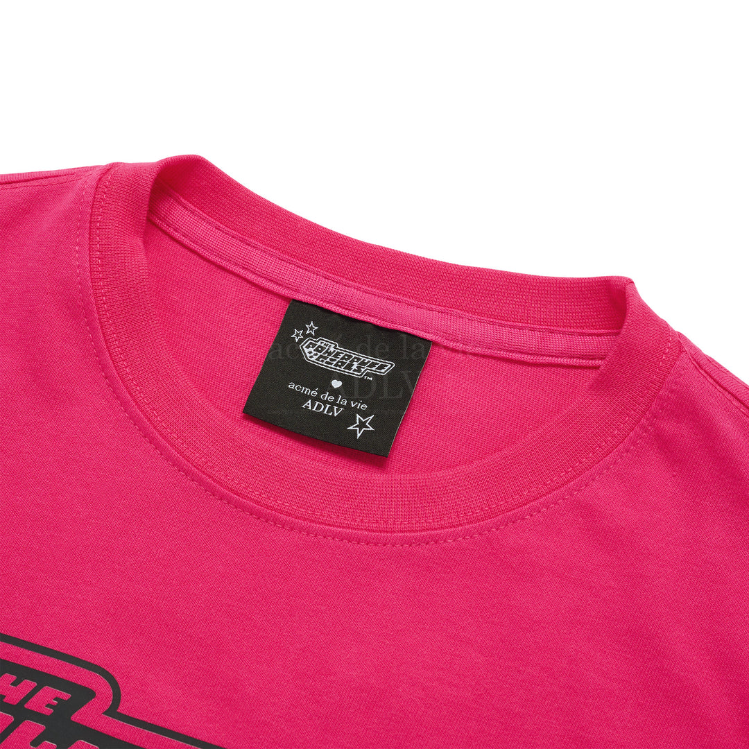 ADLV x THE POWERPUFF GIRLS LOGO CROP T-SHIRT PINK