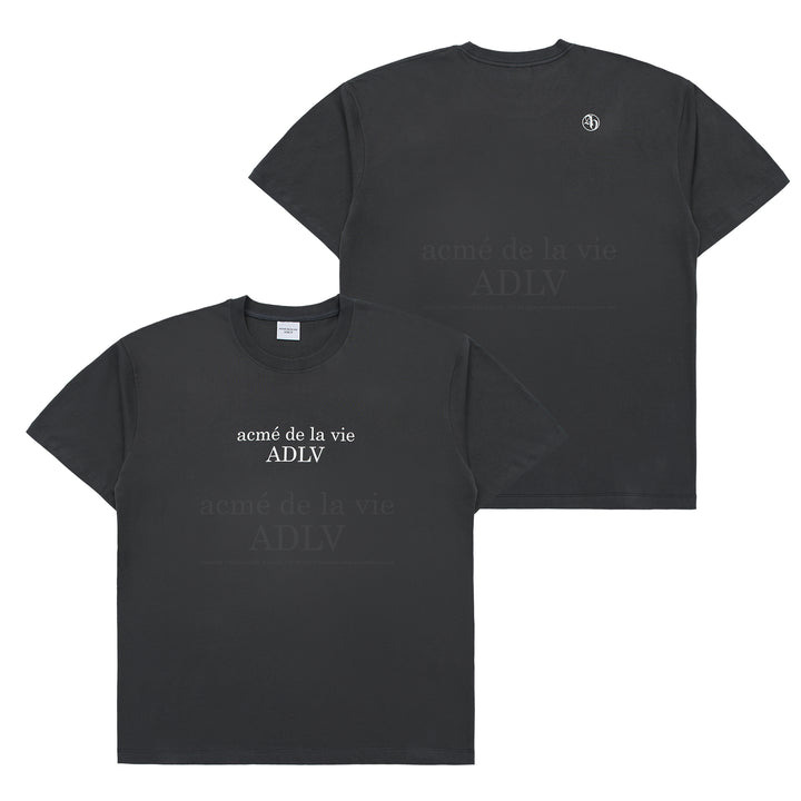 ADLV CIRCLE SYMBOL BASIC LOGO SHORT SLEEVE CHARCOAL