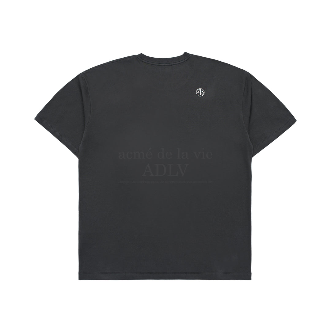 ADLV CIRCLE SYMBOL BASIC LOGO SHORT SLEEVE CHARCOAL