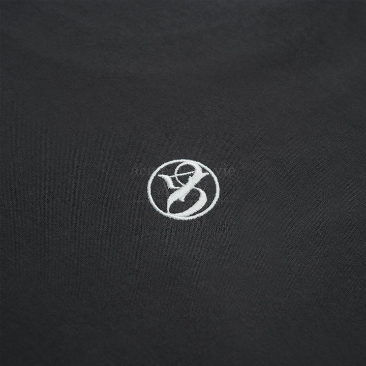 ADLV CIRCLE SYMBOL BASIC LOGO SHORT SLEEVE CHARCOAL