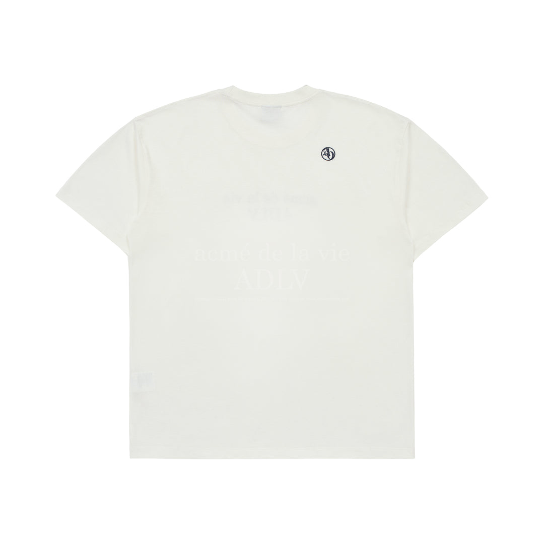 ADLV CIRCLE SYMBOL BASIC LOGO SHORT SLEEVE CREAM