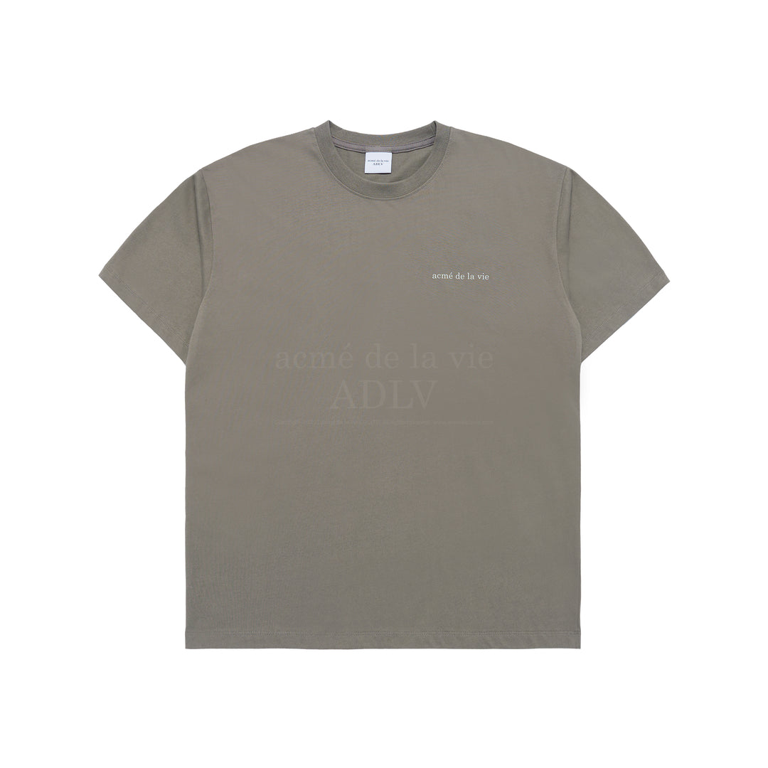 ADLV BASIC LOGO BIO WASHING SHORT SLEEVE T-SHIRT COCOA