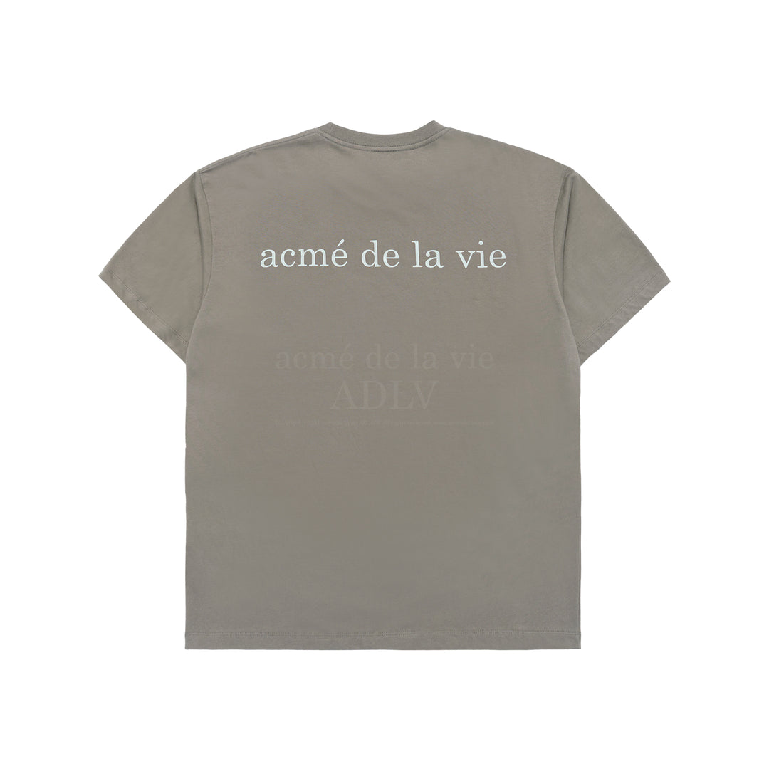 ADLV BASIC LOGO BIO WASHING SHORT SLEEVE T-SHIRT COCOA